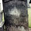 View of headstone.