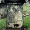 View of headstone.