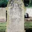 View of headstone.