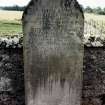 View of headstone.