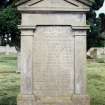 View of headstone.