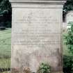 View of headstone.