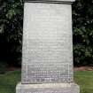 View of headstone.