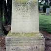 View of headstone.