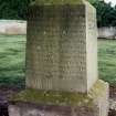 View of headstone.