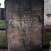 View of headstone.