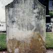 View of headstone.