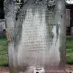 View of headstone.