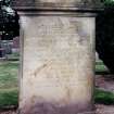 View of headstone.