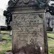 View of headstone.