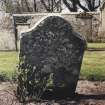 View of headstone.