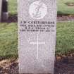 View of headstone; Commonwealth War Grave, J. W. Corstorphine, Deck Hand