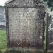 Detail of headstone.