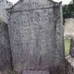 Detail of headstone.