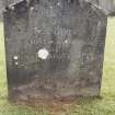 Detail of headstone.