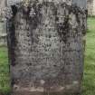 Detail of headstone.