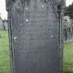 Detail of headstone.