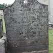 Detail of headstone.