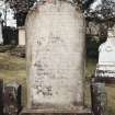 View of headstone.