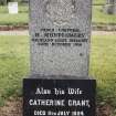 View of headstones to H Montgomery and Catherine Grant.