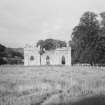 Barbreck, Old Barbreck
General view of former farmhouse and byres behind sham front