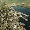 Oblique aerial view of Orkney, Stromness, the N part of the town and harbour , taken from the S.