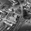East Kilbride, Westwood, oblique aerial view, taken from the SE, centred on Our Lady of Lourdes Roman Catholic Church.