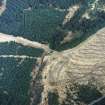 Oblique aerial photograph of Green Burn Old Aqueduct Bridge and Water Chamber