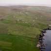 General oblique aerial view across the crofting township, taken from the NNW