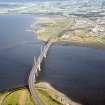 Aerial view of Kessock Bridge, Inverness, looking E.