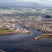 Aerial view of Inverness and River Ness, looking S.