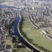 Aerial view of Caledonian Canal, Muirtown Basin, Inverness, looking NE.