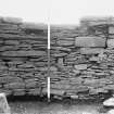 Panoramic of broch walls from interior centre.