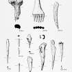 Bone implements - Bu broch.  BAR Fig.1.14, p46