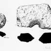 Stone loom weight and quartz core implement - Bu broch.  BAR Fig.1.37, p69