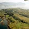 Aerial view of east end of Ulva looking south to Inchkenneth and Ardmeanach.