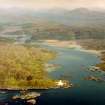 Aerial view of South Channel, Loch Moidart, Wester Ross, looking E.