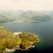 Aerial view of Inverie Bay, Knoidart, Wester Ross, looking E.