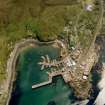 Vertical aerial view of Mallaig, Wester Ross, looking S.
