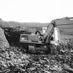 Construction Photograph: Coastal restorative work to build a breakwater for the future protection of Jarlshof.
Ramp onto beach W-E.