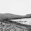 Construction Photograph: Coastal restorative work to build a breakwater for the future protection of Jarlshof.
Access road on beach W-E.