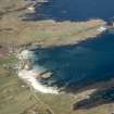 Near overhead aerial view of Gallanach, isle of Muck, looking W.