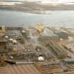 Aerial view of Nigg Fabrication Yard, Easter Ross, looking S.