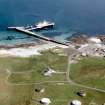 Oblique aerial view of the ferry terminal at Scarinish, Tiree, looking NE.