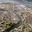 Oblique aerial view of the centre of Inverness, looking N.