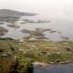 Oblique aerial view of the north coast of Assynt, Sutherland, looking W.