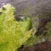 Aerial view of An Dun Broch, Berridale, Caithness, looking WNW.