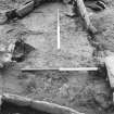 Excavation photograph :  trench S - clay levelling under paving L1548.

