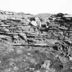 Excavation photograph :  trench S - detail of wall L1332.

