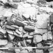 Excavation photograph :  trench S - detail of collapsed wall L1881.

